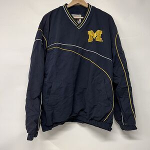 University Of Michigan UofM 58 Sports Pullover Jacket Large vintage retro